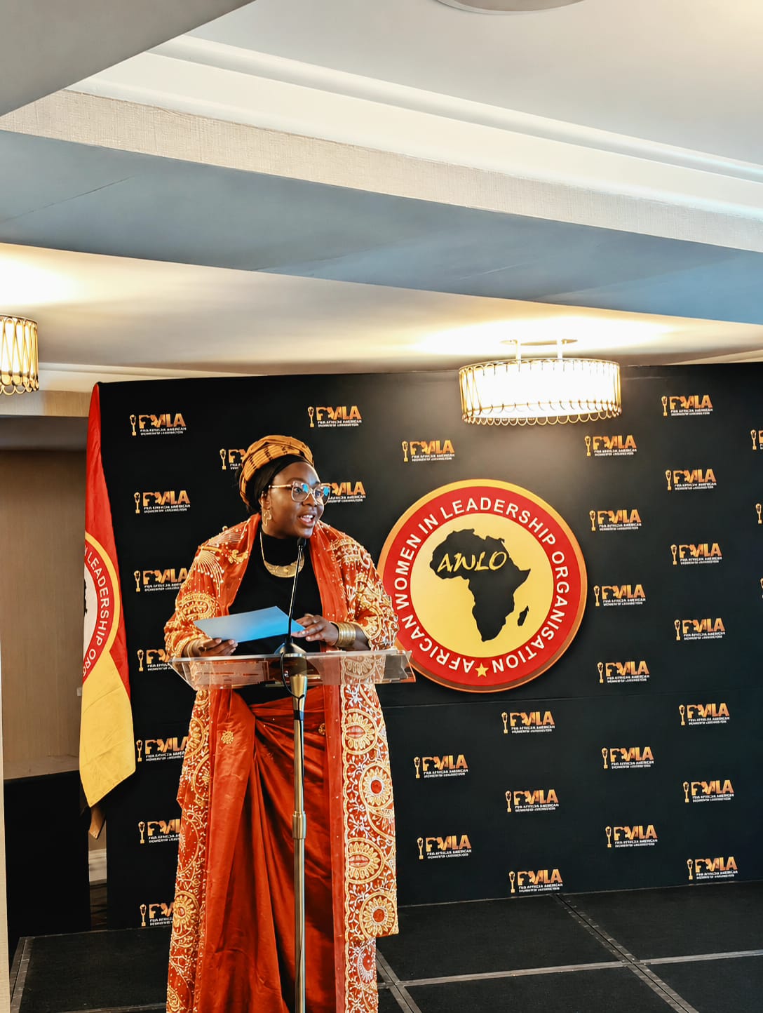 Joy-Jayne Bassey as Poet Laureate at the Pan-African American Leader Award
